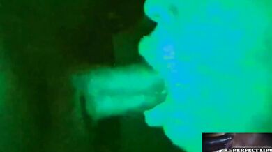 Perfect lips deep throat ebony sloppy blowjob