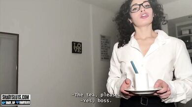Submissive secretary destroyed and fucked hard by her boss raw cumshot