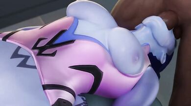 Widowmaker Gushes Big Black Cock BBC Creampie 3D Overwatch Hentai