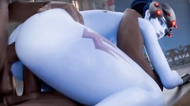 Widowmaker Gushes Big Black Cock BBC Creampie 3D Overwatch Hentai