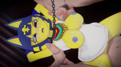 Ankha rides her step sis into the POV zone the big catgirl gets gangbanged by the furry hentai