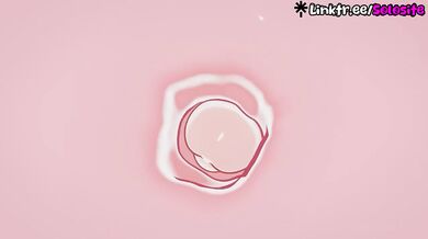 Enjoy the animated view choked with cum