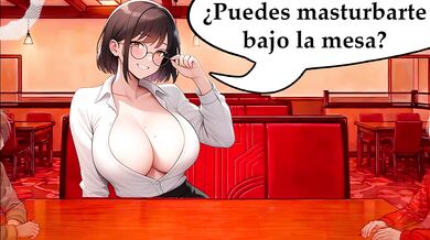 She fills your glass while you cum in front of friends spanish hentai joi