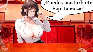 She fills your glass while you cum in front of friends spanish hentai joi