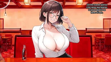 She fills your glass while you cum in front of friends spanish hentai joi