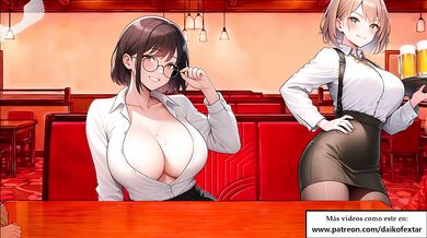 She fills your glass while you cum in front of friends spanish hentai joi