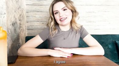 Russian blonde gets brutally fucked and creampied raw in public
