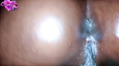 Oiled big ass twerked until dripping wet shes begging for doggy style