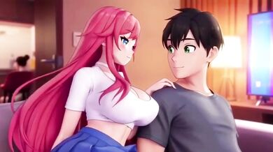 Step sis creampie hot sex when parents are in kitchen