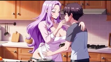 Stepmom teaches stepson special recipe turns into hot creampie sex