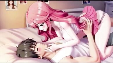 Step sis destroys stepbro with her throat and creampie