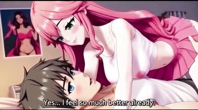 Step sis destroys stepbro with her throat and creampie