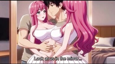 Stepbrother ruined his sexy stepsister in front of mirror creampie