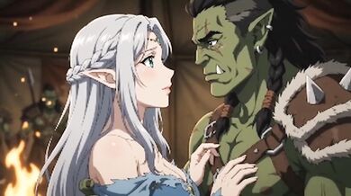 Orc warlord wrecks elf princess raw brutal forced big cock fuck