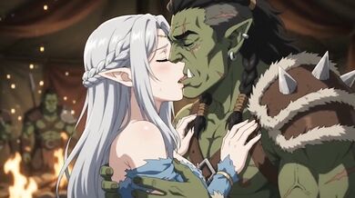 Orc warlord wrecks elf princess raw brutal forced big cock fuck