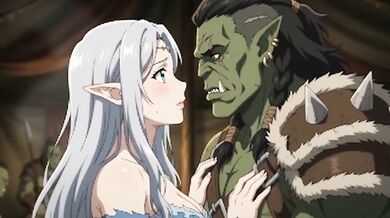 Orc warlord wrecks elf princess raw brutal forced big cock fuck