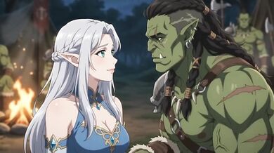Orc warlord wrecks elf princess raw brutal forced big cock fuck