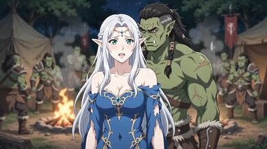 Orc warlord wrecks elf princess raw brutal forced big cock fuck