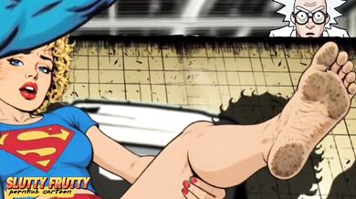 Supergirl the Slut ruins cuckold Odysseus in cartoon porn parody
