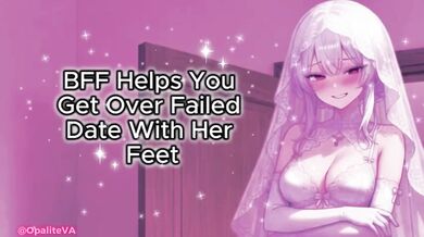 Bestie ruins date crush with foot worship and cum on soles