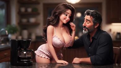 Daddy's best friend fucks the cute latina till she’s raw and trembling