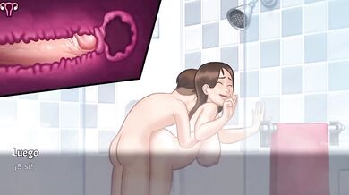Steamy stepsister showers me then begs for a rough ass creampie