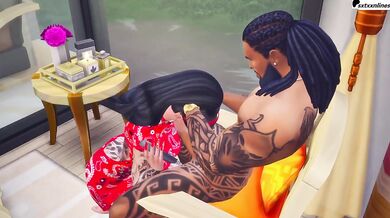 Sims 4 phone call blowjob turns hardcore fucking cumshot