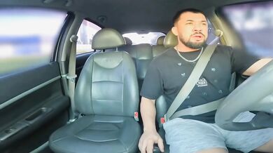 Swallowed deep in the backseat taxi ride of a MILF's hungry throat