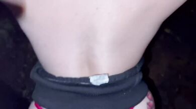 My girlfriend sucks me off in a car parked on the highway raw cum shot deepthroat