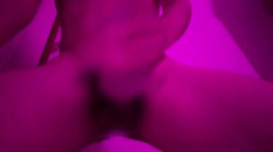 Four on the floor dripping while whimpering for mercy as he fists his fat cock