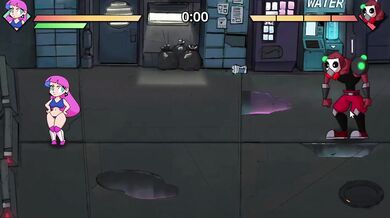 Big boobs pixel art hentai game choked by gushing loads