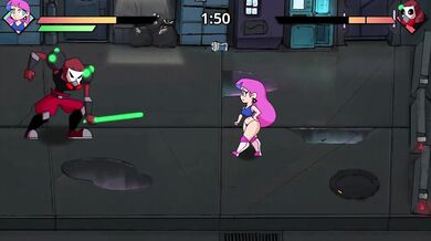 Big boobs pixel art hentai game choked by gushing loads
