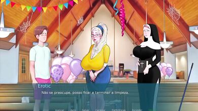 My slutty stepmom destroys me in the kitchen Hentai MILF game