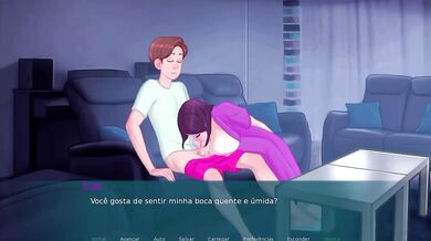 My slutty stepmom destroys me in the kitchen Hentai MILF game