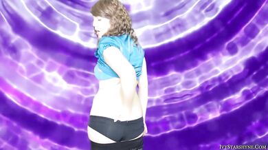 Boss’s mind shattered as she strips then teases his cock mercilessly