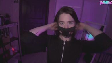Super wet lube POV blowjob masks swallow my cum