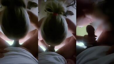 Hotel Window Blonde MILF Sucked Him Off While Husband Watched Risky Public Blowjob