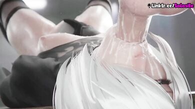 2B Unbound animated lust cartoon cum explosion