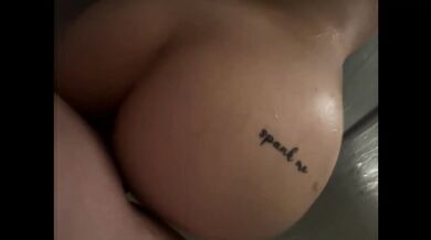 Emo girl gets fucked hard in bathroom with big cock