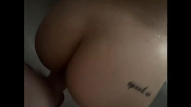 Emo girl gets fucked hard in bathroom with big cock