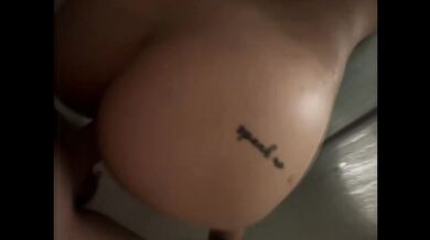 Emo girl gets fucked hard in bathroom with big cock