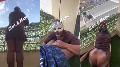Doggystyle pounding wife’s big ass on balcony till neighbors cum