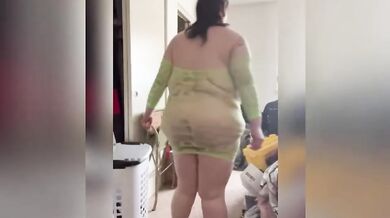 New body stockings milf lingers in hot BBW solo tease