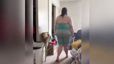 New body stockings milf lingers in hot BBW solo tease