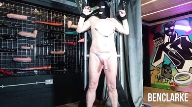 Slave tied and teased by British whips until she begs