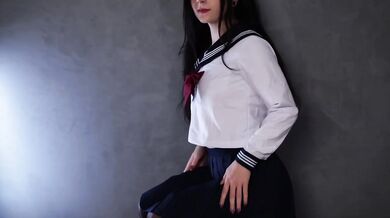 Schoolgirl Sucks Cock Deep Thigh Job Drains Cumshot With ASMR
