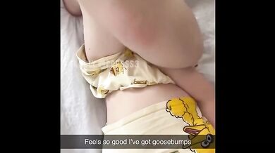 Desperate college girl loses control with fans on Snapchat