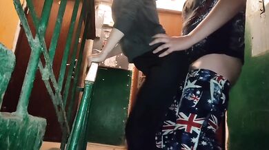 Unfaithful wife nearly caught public blowjob in leggings with stranger