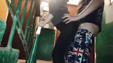 Unfaithful wife nearly caught public blowjob in leggings with stranger