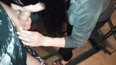 Unfaithful wife nearly caught public blowjob in leggings with stranger